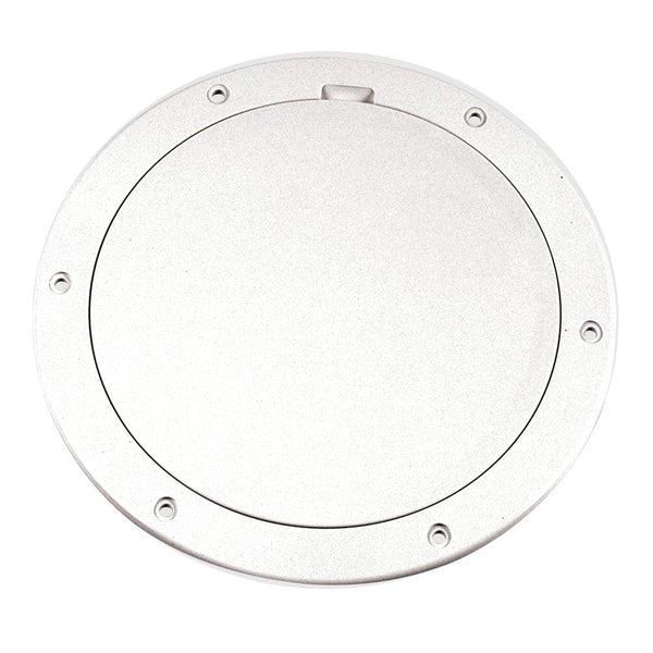 Beckson 6" Smooth Center Pry-Out Deck Plate - White [DP61-W] - Essenbay Marine
