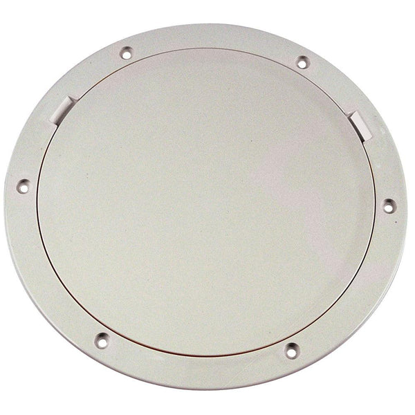 Beckson 8" Smooth Center Pry-Out Deck Plate - White [DP81-W] - Essenbay Marine