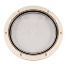 Beckson 8" Clear Center Pry-Out Deck Plate - Beige [DP81-N-C] - Essenbay Marine