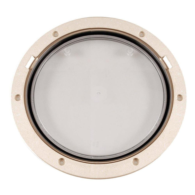 Beckson 8" Clear Center Pry-Out Deck Plate - Beige [DP81-N-C] - Essenbay Marine