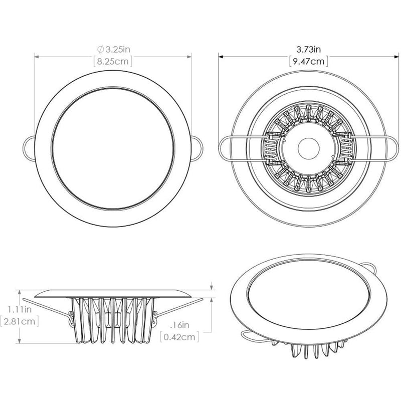 Lumitec Mirage - Flush Mount Down Light - Glass Finish/White Bezel - 2-Color White/Blue Dimming [113121] - Essenbay Marine