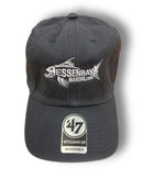 Essenbay Marine '47 Clean Up Adjustable Strap-back Cap Vintage Navy with Embroidered White Fish Logo - Essenbay Marine