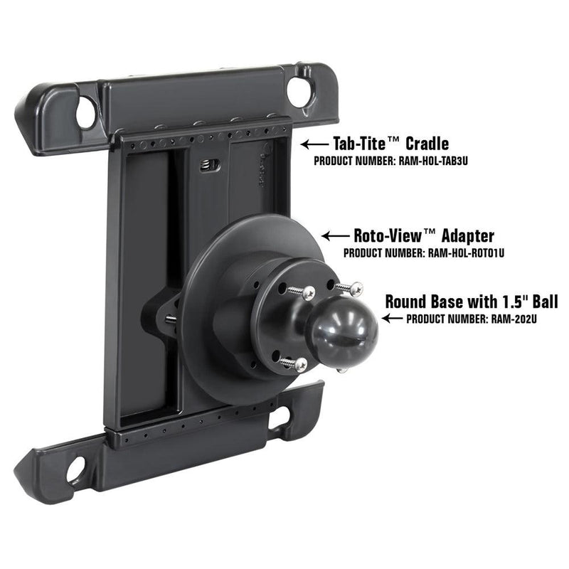 RAM Mount Roto-View Adapter Plate [RAM-HOL-ROTO1U] - Essenbay Marine