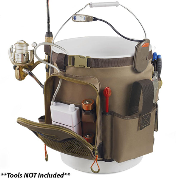 Wild River RIGGER 5 Gallon Bucket Organizer w/Light, Plier Holder & Retractable Lanyard [WL3506] - Essenbay Marine