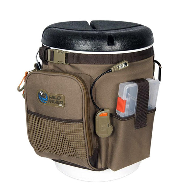 Wild River RIGGER 5 Gallon Bucket Organizer w/Lights, Plier Holder & Lanyard, 2 PT3500 Trays & Bucket w/Seat [WT3507] - Essenbay Marine