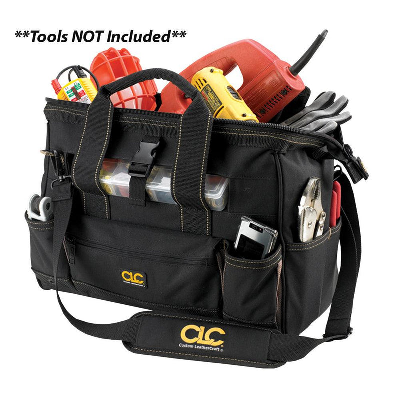 CLC 1534 Tool Bag w/Top-Side Plastic Parts Tray - 16" [1534] - Essenbay Marine