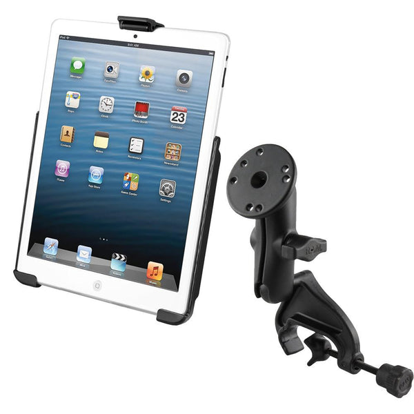 RAM Mount Yoke Clamp Mount w/Apple iPad mini EZ-ROLL'R Cradle [RAM-B-121-AP14U] - Essenbay Marine