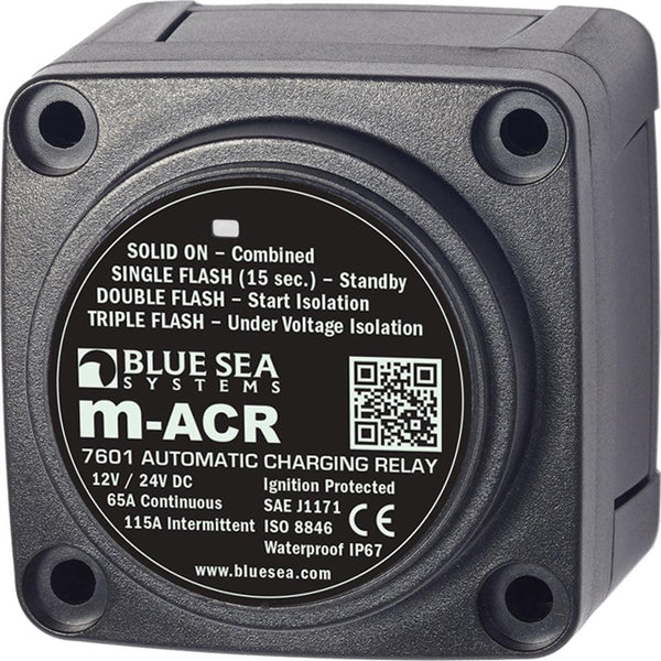 Blue Sea 7601 DC Mini ACR Automatic Charging Relay - 65 Amp [7601] - Essenbay Marine