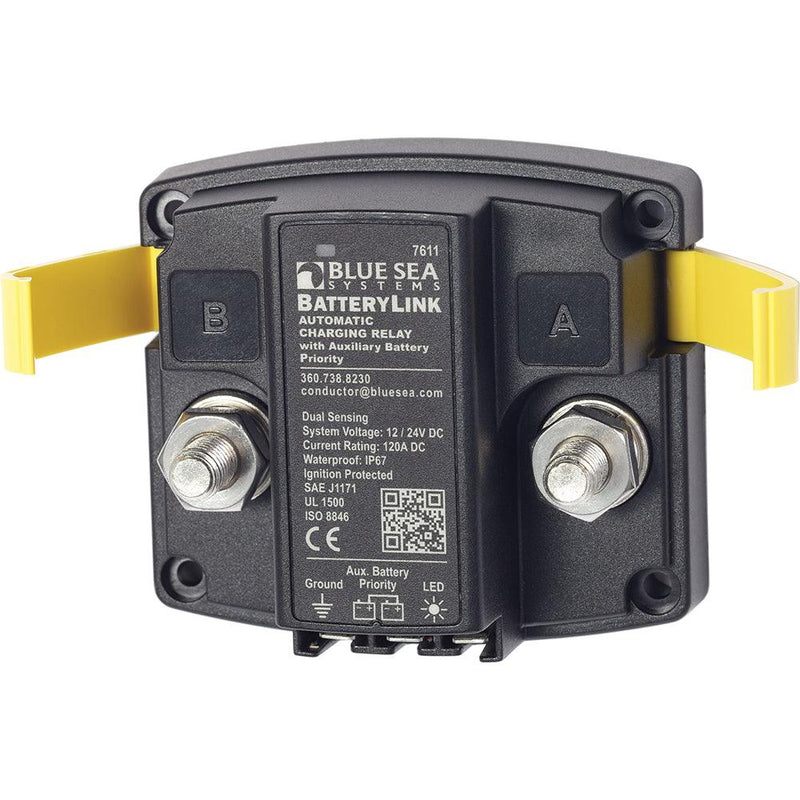 Blue Sea 7611 DC BatteryLink Automatic Charging Relay - 120 Amp w/Auxiliary Battery Charging [7611] - Essenbay Marine