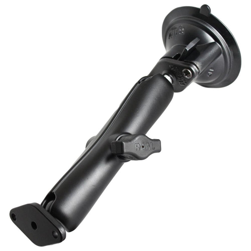 RAM Mount Twist Lock Suction Cup Mount w/Long Double Socket Arm [RAM-B-166U-C] - Essenbay Marine