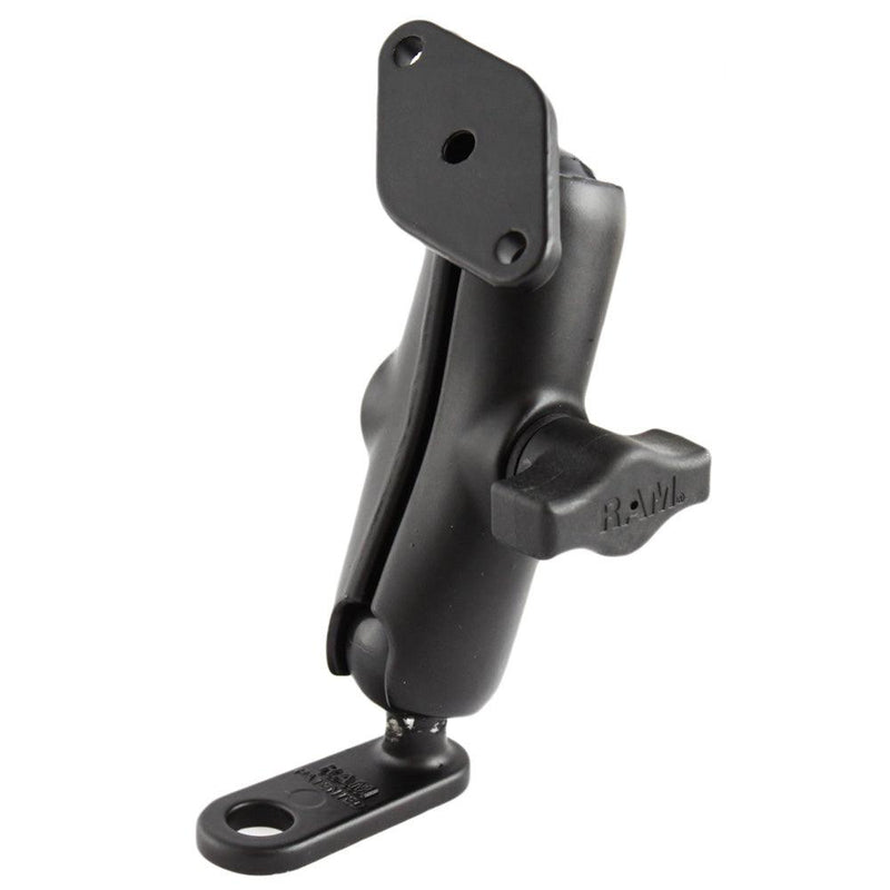 RAM Mount 11mm Flat Base w/Double Socket Arm & Diamond Adapter [RAM-B-179U] - Essenbay Marine