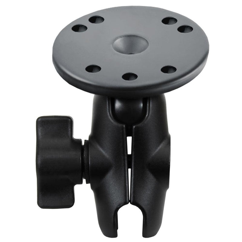 RAM Mount Short Double Socket Arm w/2.5" Round Base [RAM-B-103U-A] - Essenbay Marine