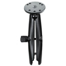 RAM Mount Long Double Socket Arm w/2.5" Round Base [RAM-B-103U-C] - Essenbay Marine
