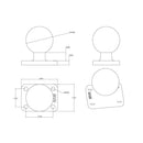 RAM Mount 1.5" x 2" Rectangle Base w/1.5" Ball [RAM-202U-152] - Essenbay Marine