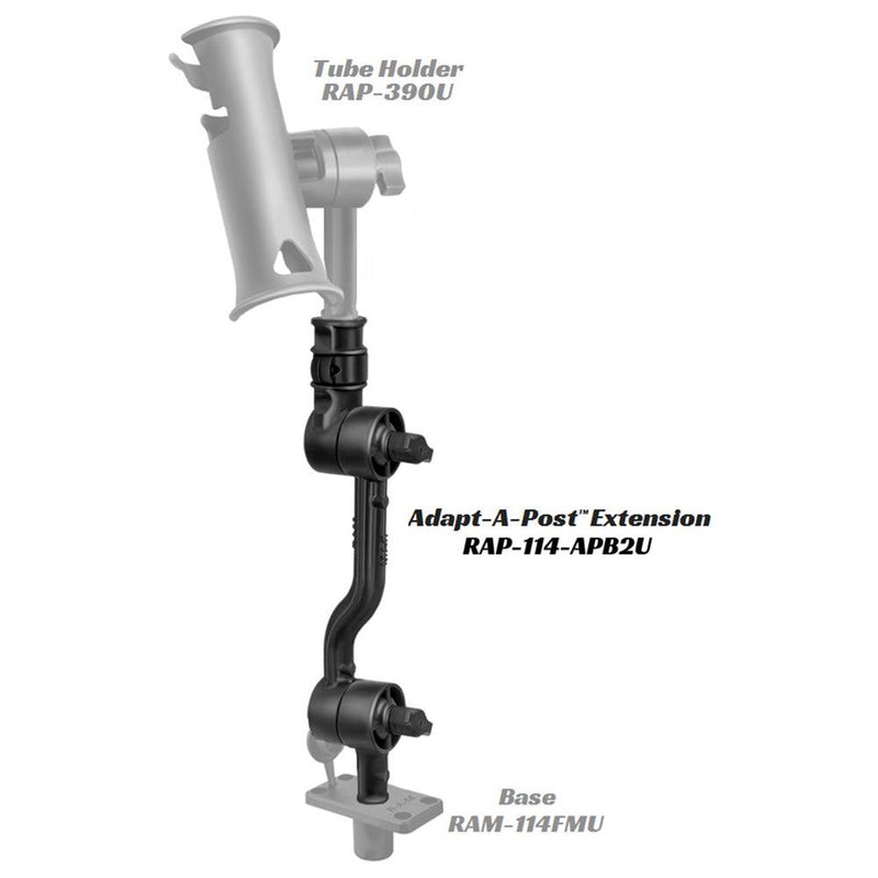 RAM Mount Adjustable Adapt-a-Post 13.5" Extension Arm [RAP-114-APB2U] - Essenbay Marine