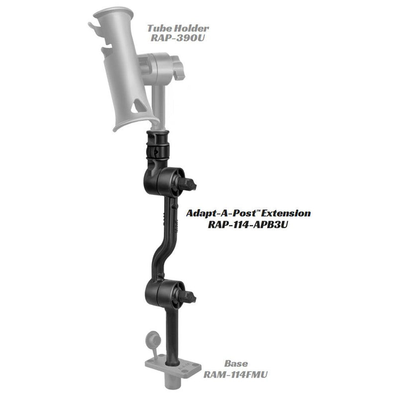 RAM Mount Adjustable Adapt-a-Post 16" Extension Arm [RAP-114-APB3U] - Essenbay Marine