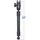 RAM Mount 14" Long Extension Pole w/2 1" Ball Ends and Double Socket Arm [RAP-BB-230-14-201U] - Essenbay Marine