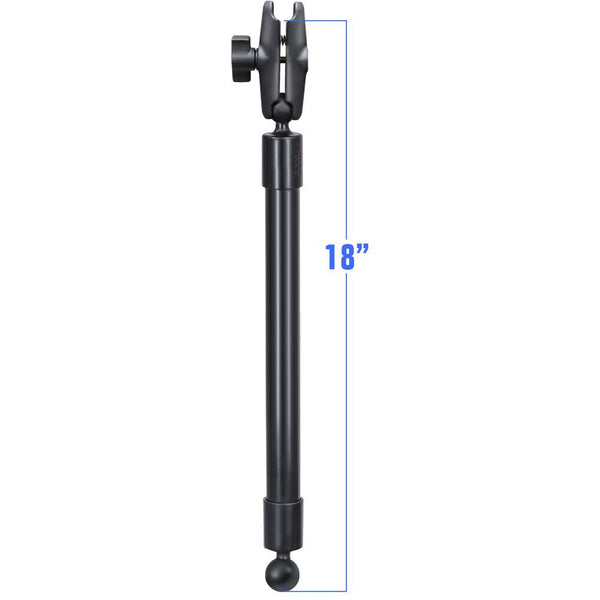 RAM Mount 18" Long Extension Pole w/2 1" Ball Ends & Double Socket Arm [RAP-BB-230-18-201U] - Essenbay Marine