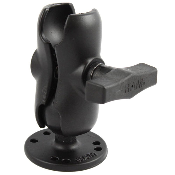 RAM Mount 1.5" Ball Short Arm w/2.5" Round Base [RAM-103U-B] - Essenbay Marine