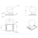 RAM Mount 2" x 1.7" Base w/AMPs Hole Pattern & 1.5" Ball [RAM-347U] - Essenbay Marine
