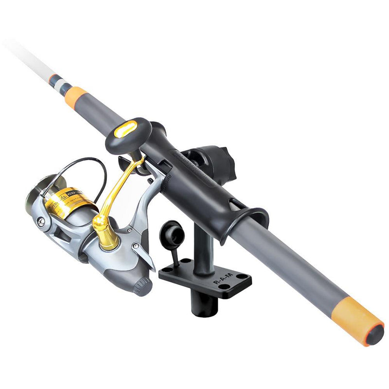RAM Mount RAM Tube Jr. Fishing Rod Holder w/Standard 6" Length Post Spline & Flush Mounting Base [RAP-390-FU] - Essenbay Marine