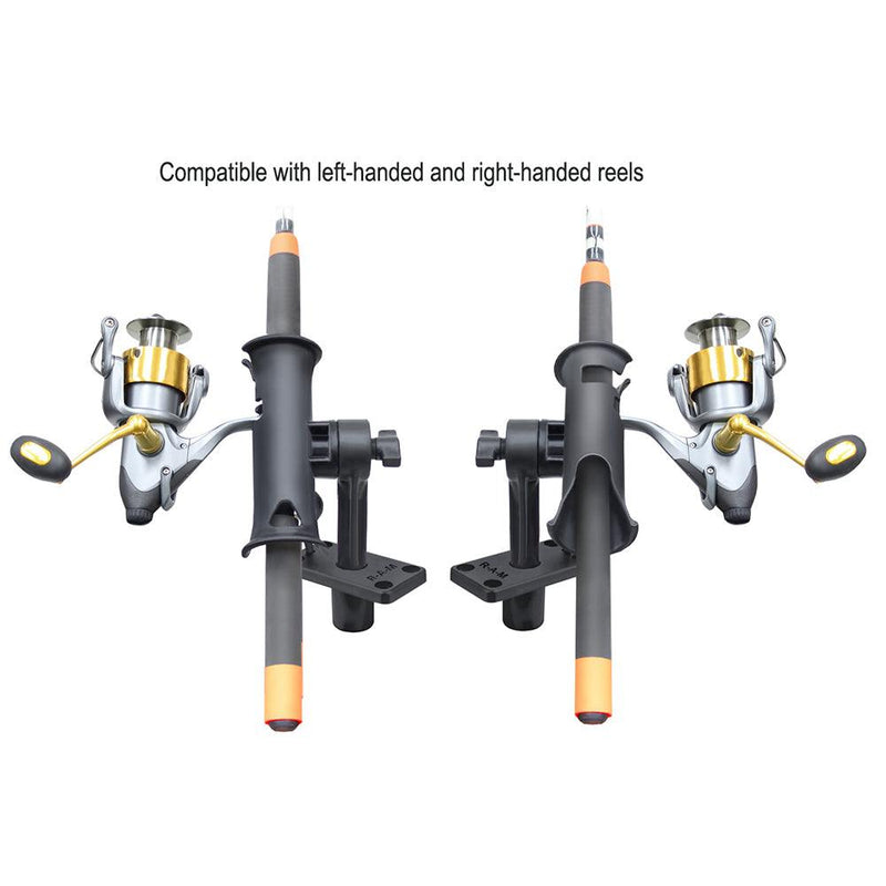 RAM Mount RAM Tube Jr. Rod Holder w/Short 4" Length Post Spline & Flush Mounting Base [RAP-390-SFU] - Essenbay Marine