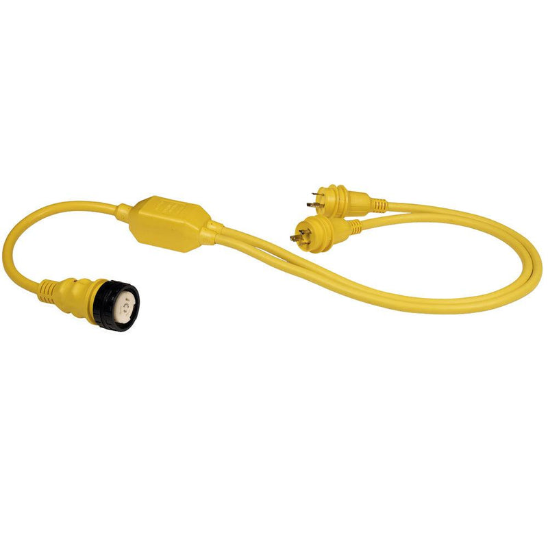 Marinco RY504-2-30 50A Female to 2-30A Male Reverse "Y" Cable [RY504-2-30] - Essenbay Marine