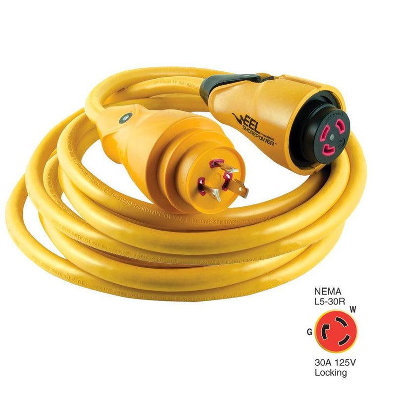 Marinco CS30-25 EEL 30A 125V Shore Power Cordset - 25' - Yellow [CS30-25] - Essenbay Marine