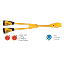 Marinco Y504-2-30 EEL (2)-30A-125V Female to (1)50A-125/250V Male "Y" Adapter - Yellow [Y504-2-30] - Essenbay Marine