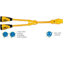 Marinco Y504-2-504 EEL (2)50A-125/250V Female to (1)50A-125/250V Male "Y" Adapter - Yellow [Y504-2-504] - Essenbay Marine