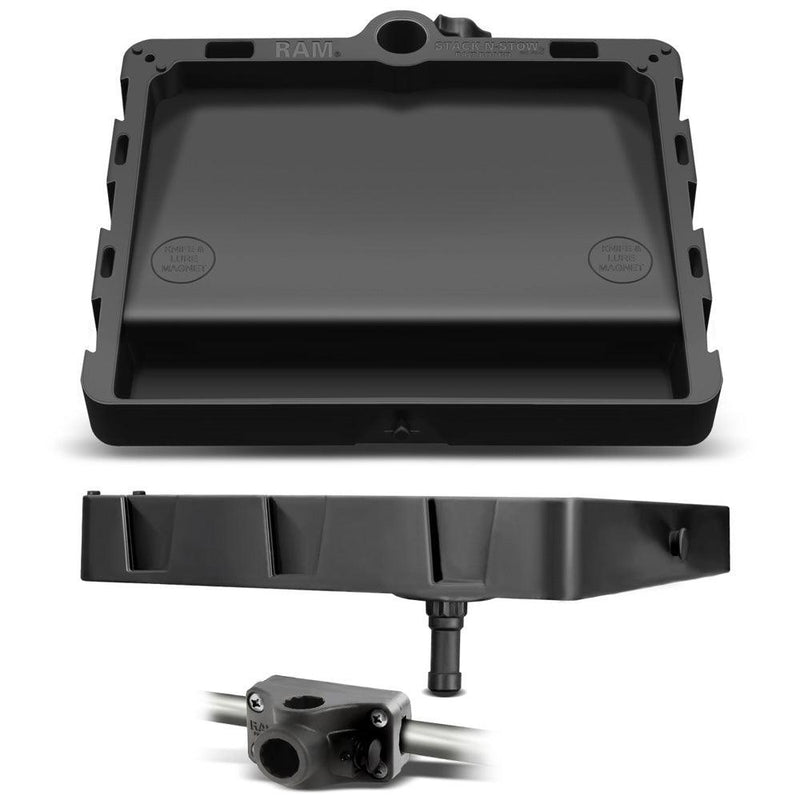 RAM Mount STACK-N-STOW Bait Board w/Combination Bulkhead Rail Adapter Kit [RAP-395-RMU] - Essenbay Marine