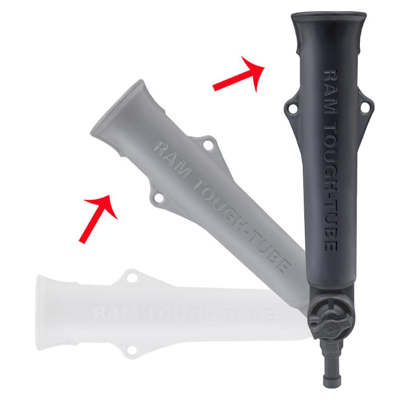 ram tube fishing rod holder RAM Mount ToughTube Fishing Rod Holder w3 Long Ratchet Spline Post Arm RAP394SSTU– Essenbay Marine