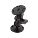 RAM Mount 1" Ball Double Socket Short Arm w/ 2 2.5" Round Bases [RAM-B-101-A] - Essenbay Marine