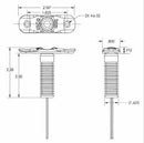 Taco Marine Rub Rail Mounted LED Navigation Light Set 2-1/2’’ F38-6800D - Essenbay Marine