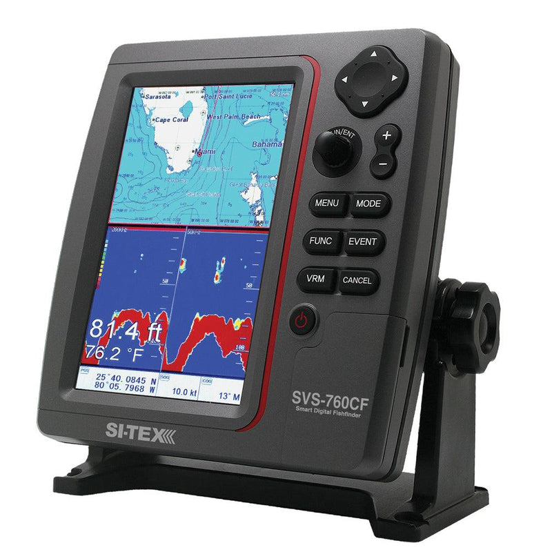 SI-TEX SVS-760CF Dual Frequency Chartplotter/Sounder w/ Navionics+ Flexible Coverage [SVS-760CF] - Essenbay Marine