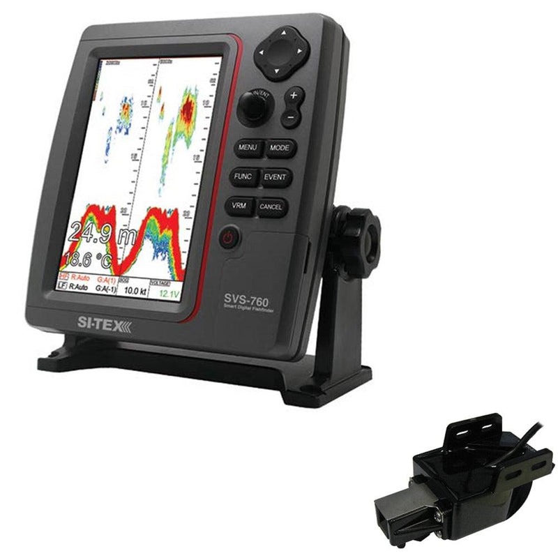 SI-TEX SVS-760 Dual Frequency Sounder 600W Kit w/Transom Mount Triducer [SVS-760TM] - Essenbay Marine