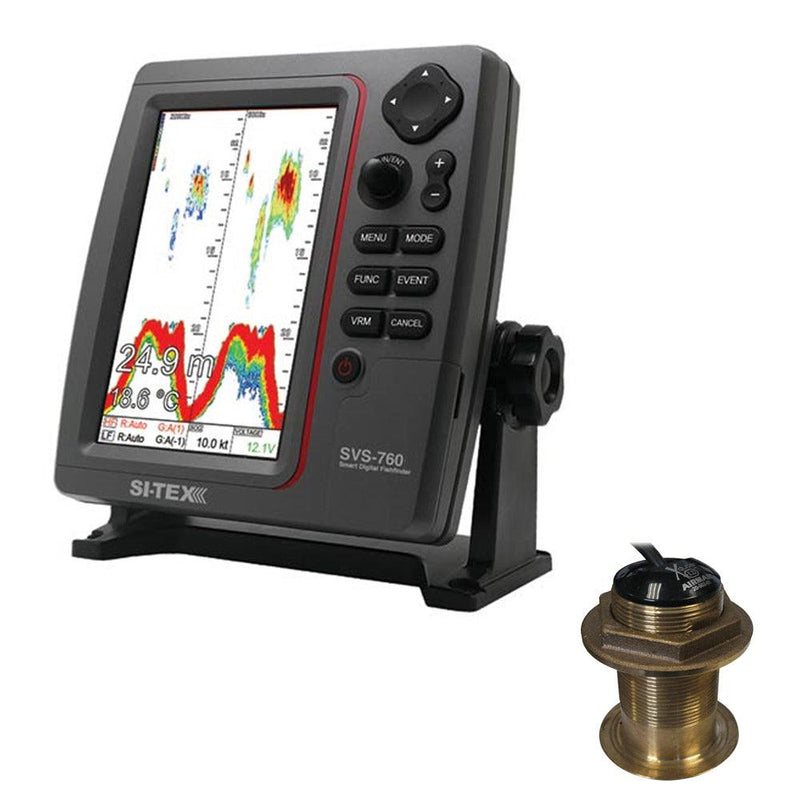 SI-TEX SVS-760 Dual Frequency Sounder 600W Kit w/Bronze 20 Degree Transducer [SVS-760B60-20] - Essenbay Marine