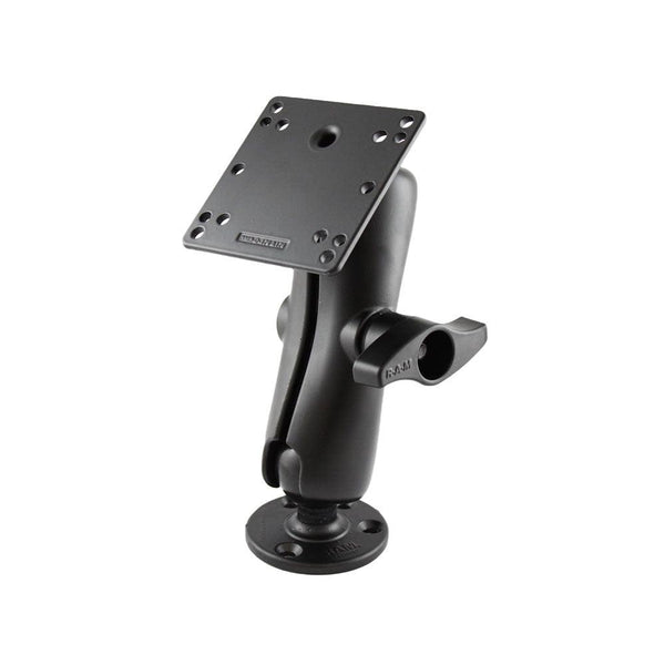 RAM Mount 4.75" Square Base VESA 75mm & 100mm Hole Patterns w/Surface Mount - 2.25" Rubber Ball "D" Size [RAM-D-101U-246] - Essenbay Marine