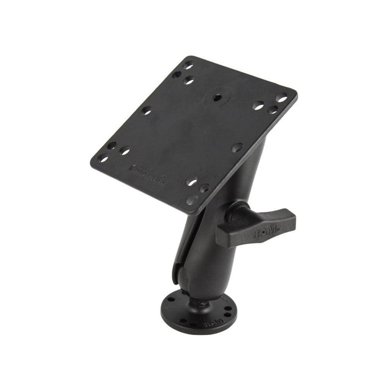 RAM Mount 4.75" Square Base VESA 75mm & 100mm Hole Patterns w/Surface Mount - 1.5" Rubber Ball Size [RAM-101U-246] - Essenbay Marine