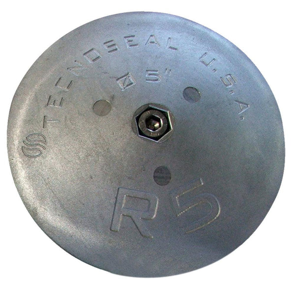 Tecnoseal R5 Rudder Anode - Zinc - 5" Diameter x 7/8" Thickness [R5] - Essenbay Marine