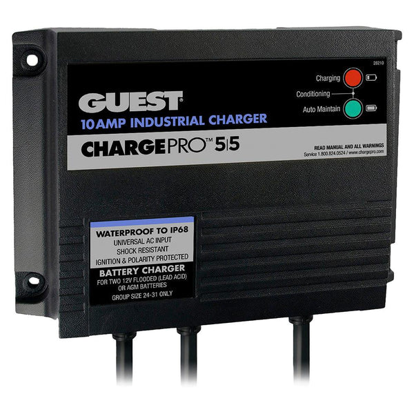 Guest 10AMP - 12/24V 2 Bank 120V Input On-Board Battery Charger [28210] - Essenbay Marine