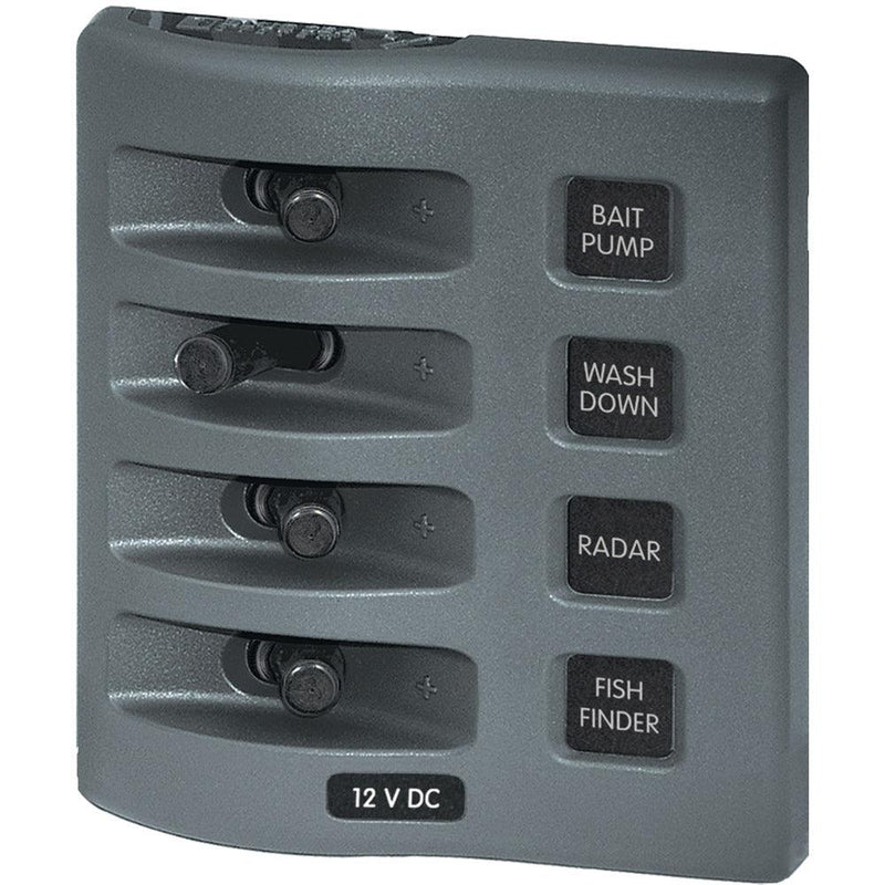 Blue Sea 4305 WeatherDeck 12V DC Waterproof Switch Panel - 4 Posistion [4305] - Essenbay Marine