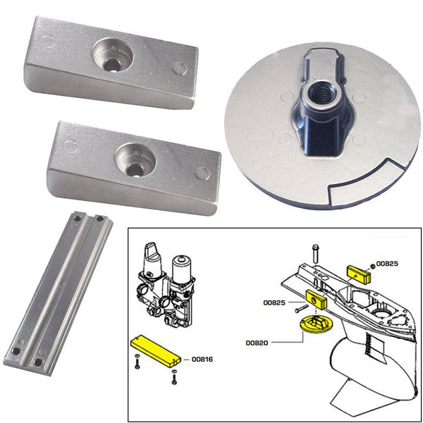 Tecnoseal Anode Kit w/Hardware - Mercury Verado 4 - Zinc [20814] - Essenbay Marine