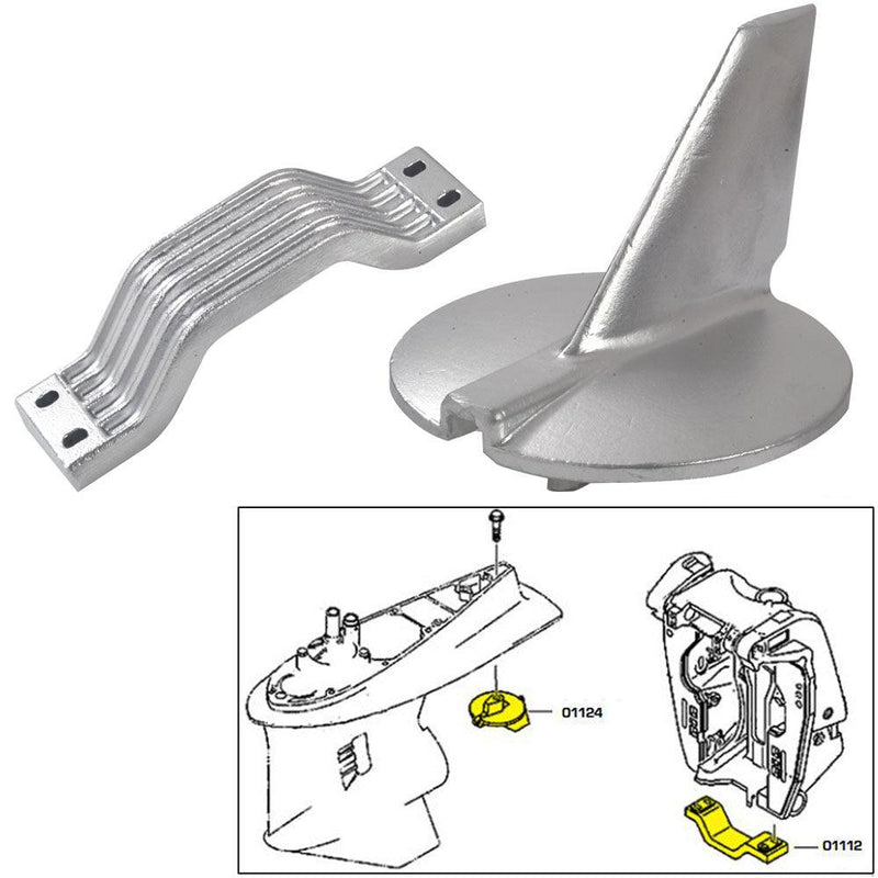 Tecnoseal Anode Kit w/Hardware - Yamaha 200-250HP - Aluminum [21104AL] - Essenbay Marine