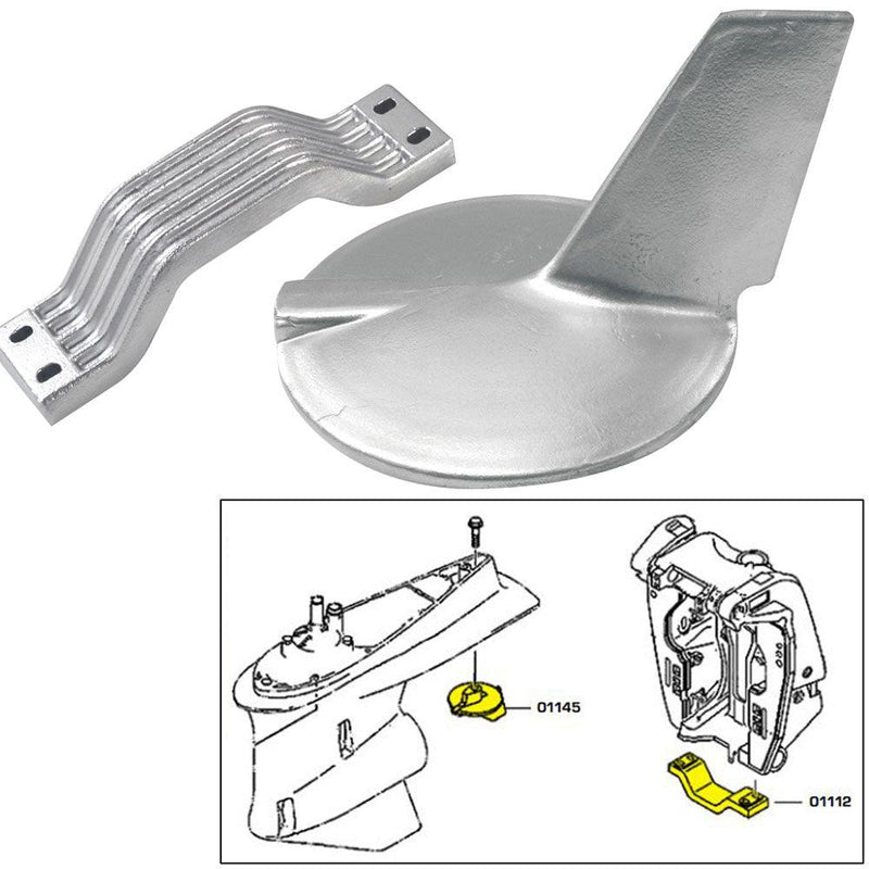 Tecnoseal Anode Kit w/Hardware - Yamaha 200-300HP Hi-Performance - Aluminum [21106AL] - Essenbay Marine