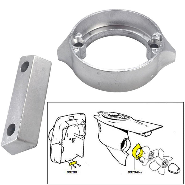 Tecnoseal Anode Kit w/Hardware - Volvo Duo-Prop 290 - Aluminum [20706AL] - Essenbay Marine