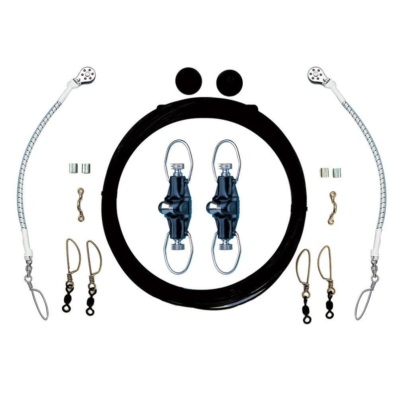 Rupp Single Rigging Kit w/Nok-Outs - Black Mono 160' Lines [CA-0025-MO] - Essenbay Marine