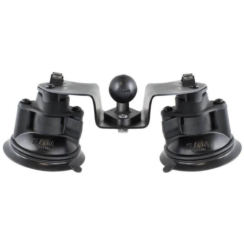 RAM Mount Dual Articulating Suction Cup Base w/1" Ball Base [RAM-B-189B-PIV1U] - Essenbay Marine