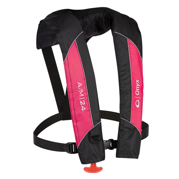 Onyx A/M-24 Automatic/Manual Inflatable PFD Life Jacket - Pink [132000-105-004-14] - Essenbay Marine