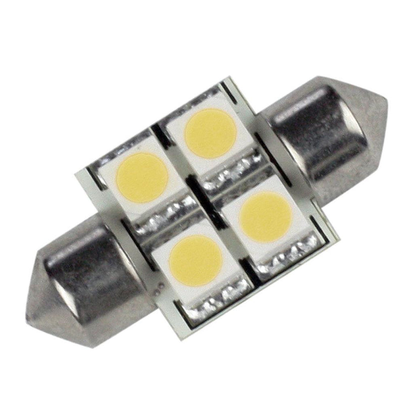 Lunasea Pointed Festoon 4 LED Light Bulb - 31mm - Cool White [LLB-202C-21-00] - Essenbay Marine